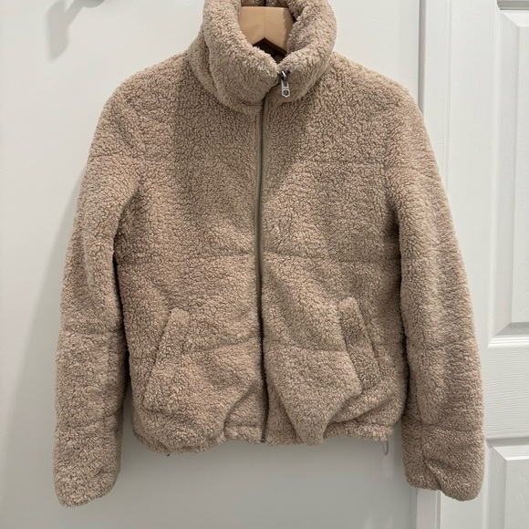Lucky Brand Tan Teddy Zip Up Jacket - Size XS - Picture 12 of 15